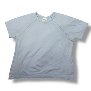 Athleta Girl Power Up Sport Length Tee Porcelain Blue Size Large